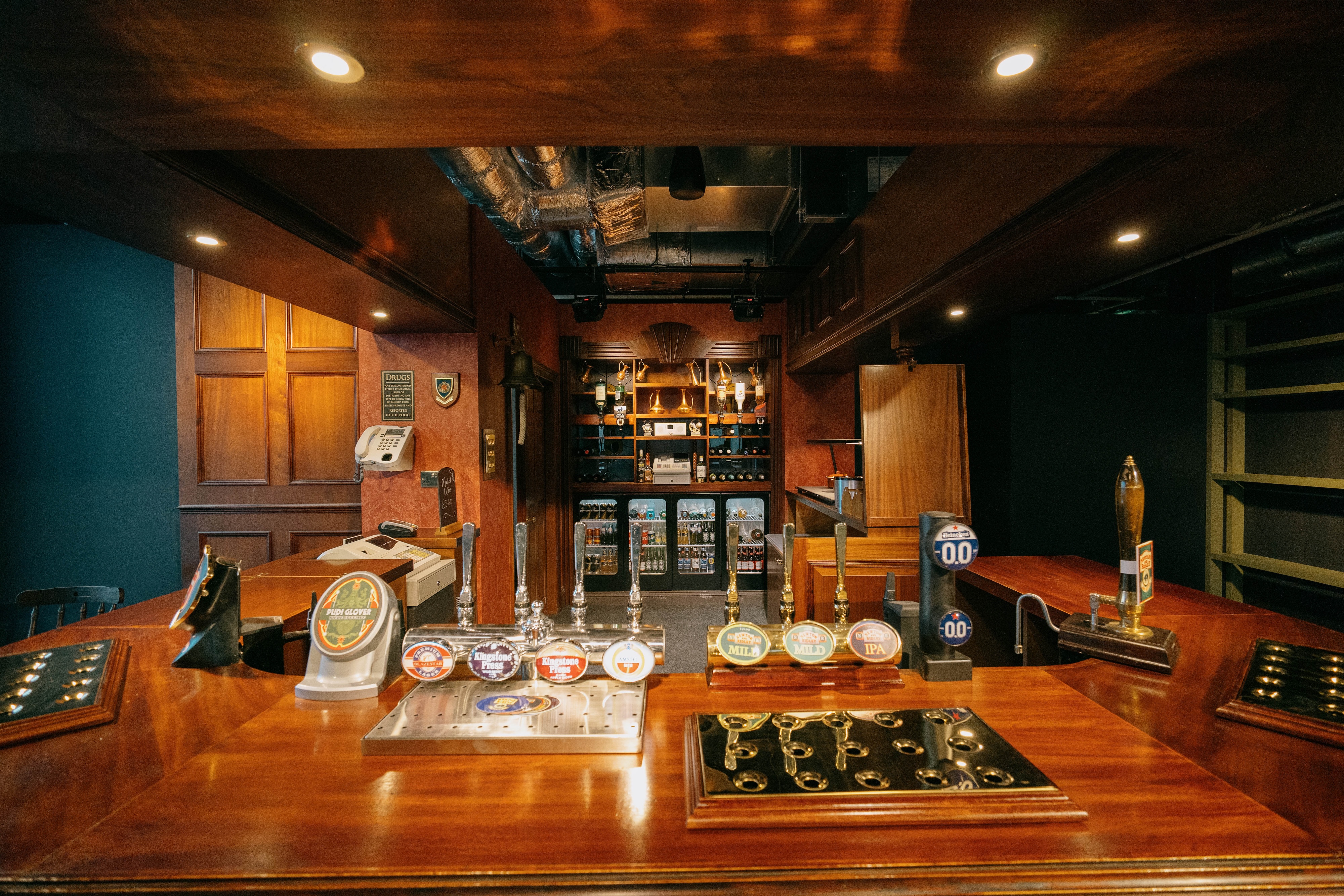 Interior of the Rovers Return Inn replica set at the Coronation Street Experience in Manchester