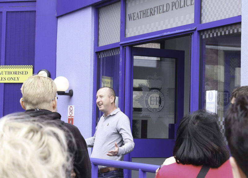 Andy Whyment aka Kirk Sutherland meeting fans on a recent Star Tours exhibition at the Coronation Street Experience